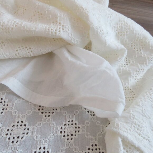 BEC + BRIDGE White Eyelet Lace Midi Skirt Coastal Neutral Boho - Size US 4 - Picture 14 of 14